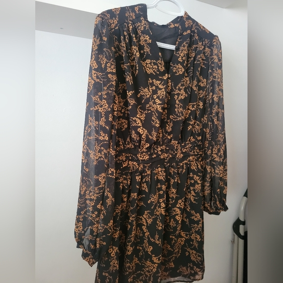 Dynamite Floral Print Mock A Line Dress - Picture 3 of 4